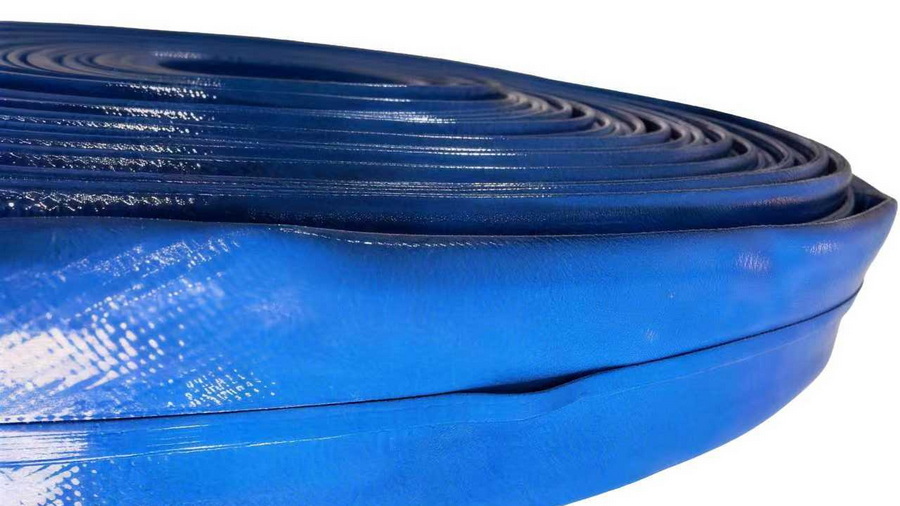 Close Up TPU Layflat Well Riser Hose Wall Structure هيكل جداري للخرطوم من مادة TPU Layflat Well Riser
