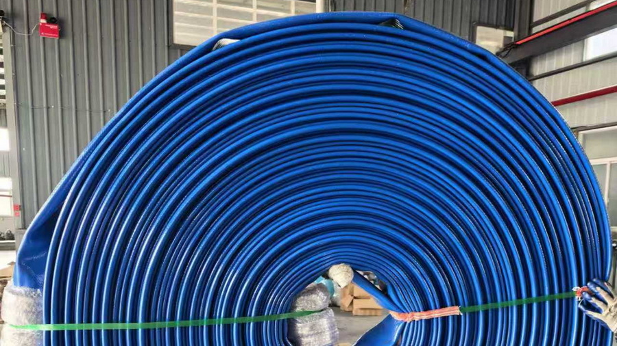 Deep Mine Dewatering TPU Riser Hose Reel Storage تخزين بكرة خرطوم من مادة TPU لنزح المياه من Deep Mine