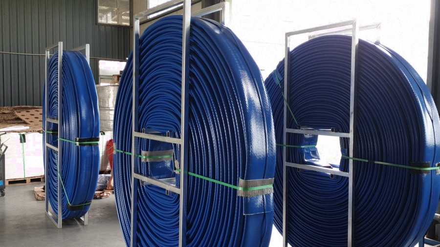 TPU Well Riser Hose Large Coil Packaging خرطوم TPU جيد الرفع، تغليف ملفوف كبير